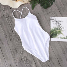 Load image into Gallery viewer, Minimalism Le One Piece Cross Bandage Swimsuit