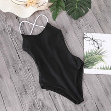 Load image into Gallery viewer, Minimalism Le One Piece Cross Bandage Swimsuit