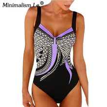 Load image into Gallery viewer, Minimalism Le Retro Print One Piece Swimsuit