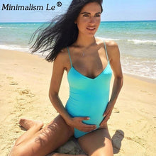 Load image into Gallery viewer, Solid One Piece Swimsuit