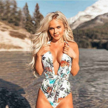 Load image into Gallery viewer, New Floral Print One Piece Bikinis